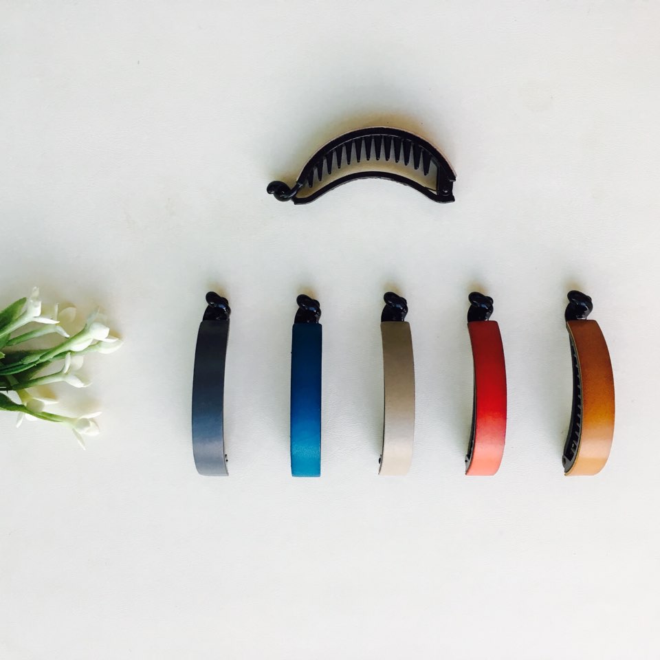 New leather banana pin simple accessory Bling blin