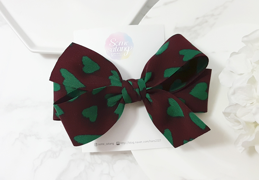 New Handmade Heart Bonbon Ribbon Hairpin 3color Lo