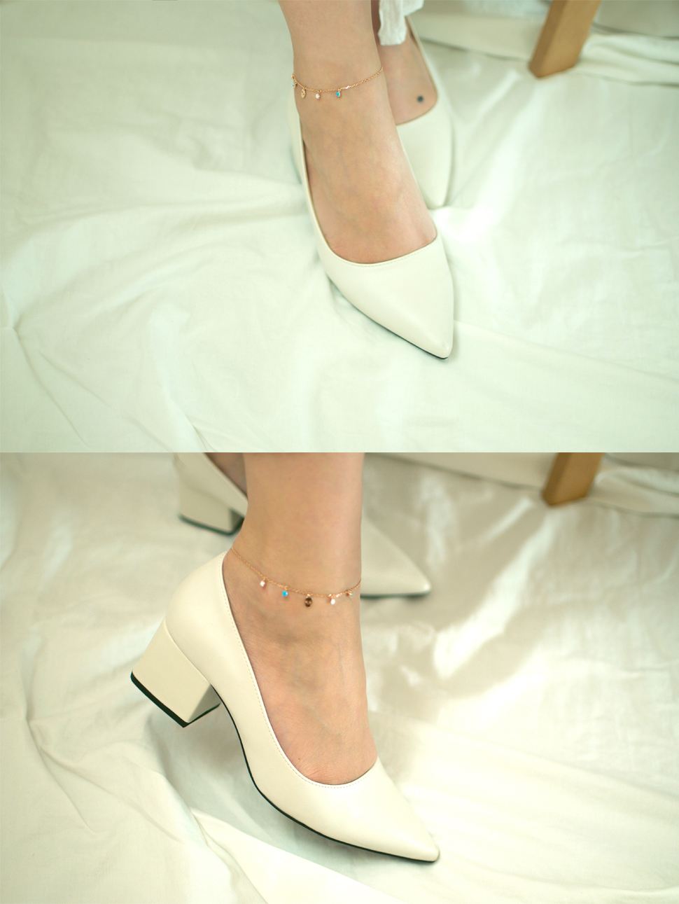 18k Rose Gold Skull Turquoise Opal Ankle Bracelet 