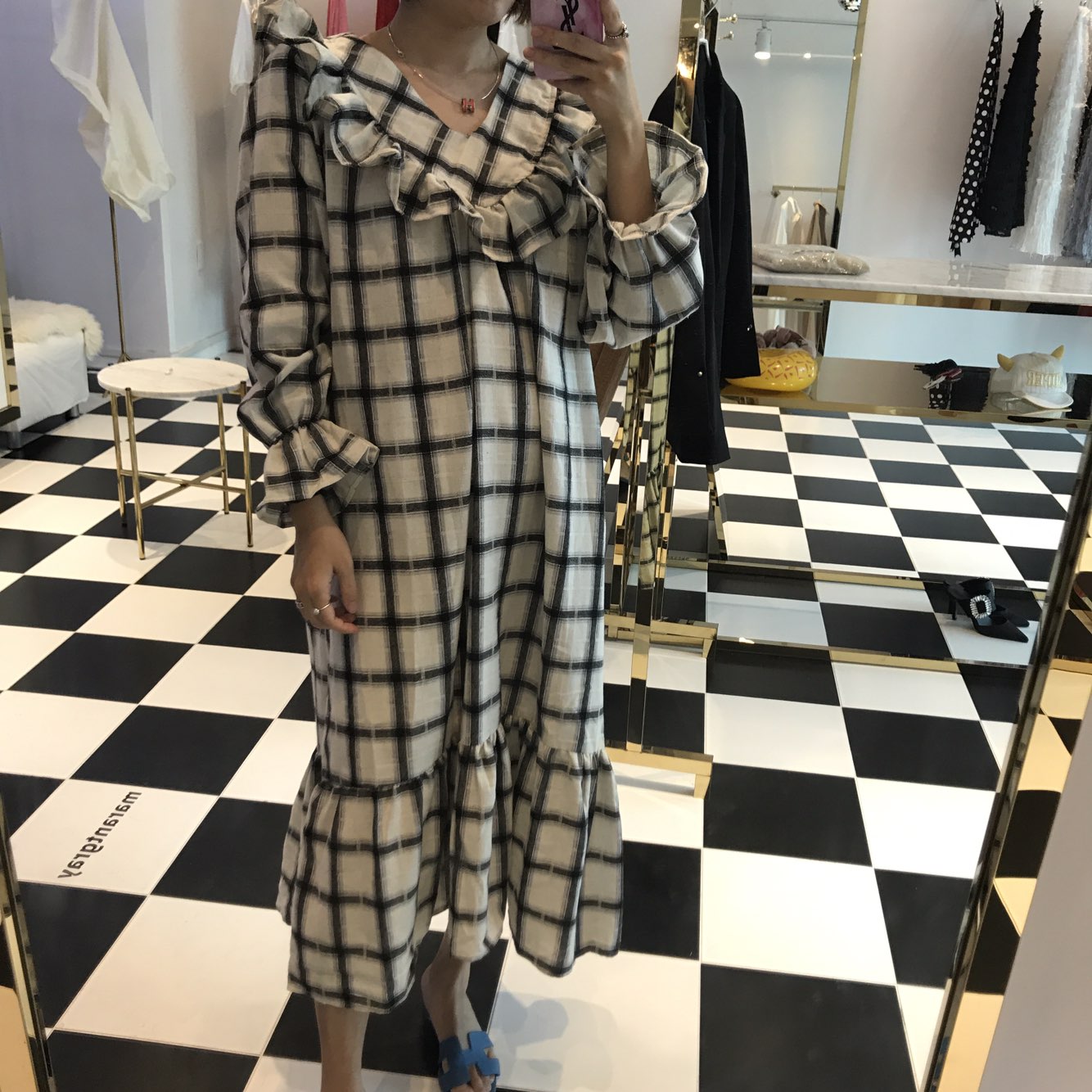 New Women's Dress Heidi Dress Marang Gray Rever