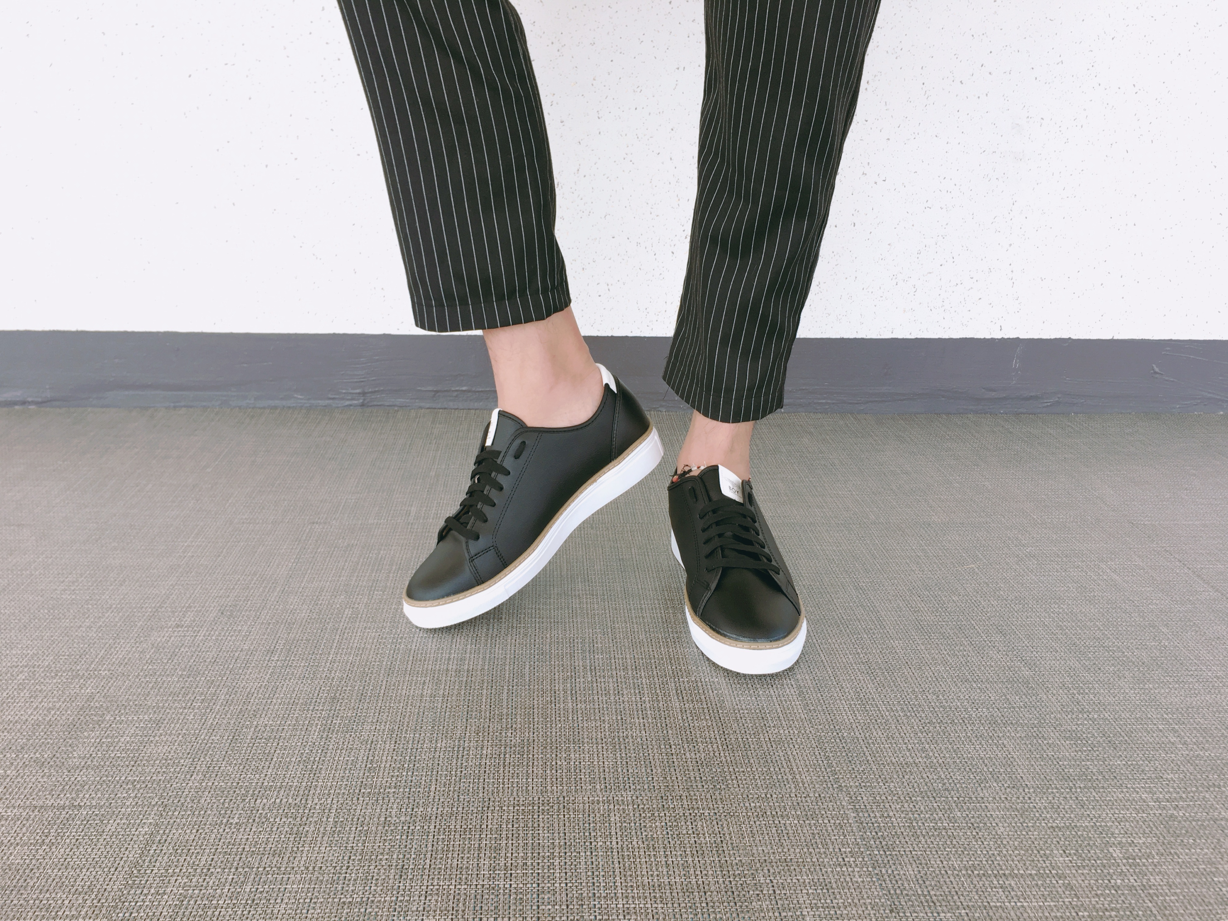 Men Height Shoes Men's tall white black sneaker