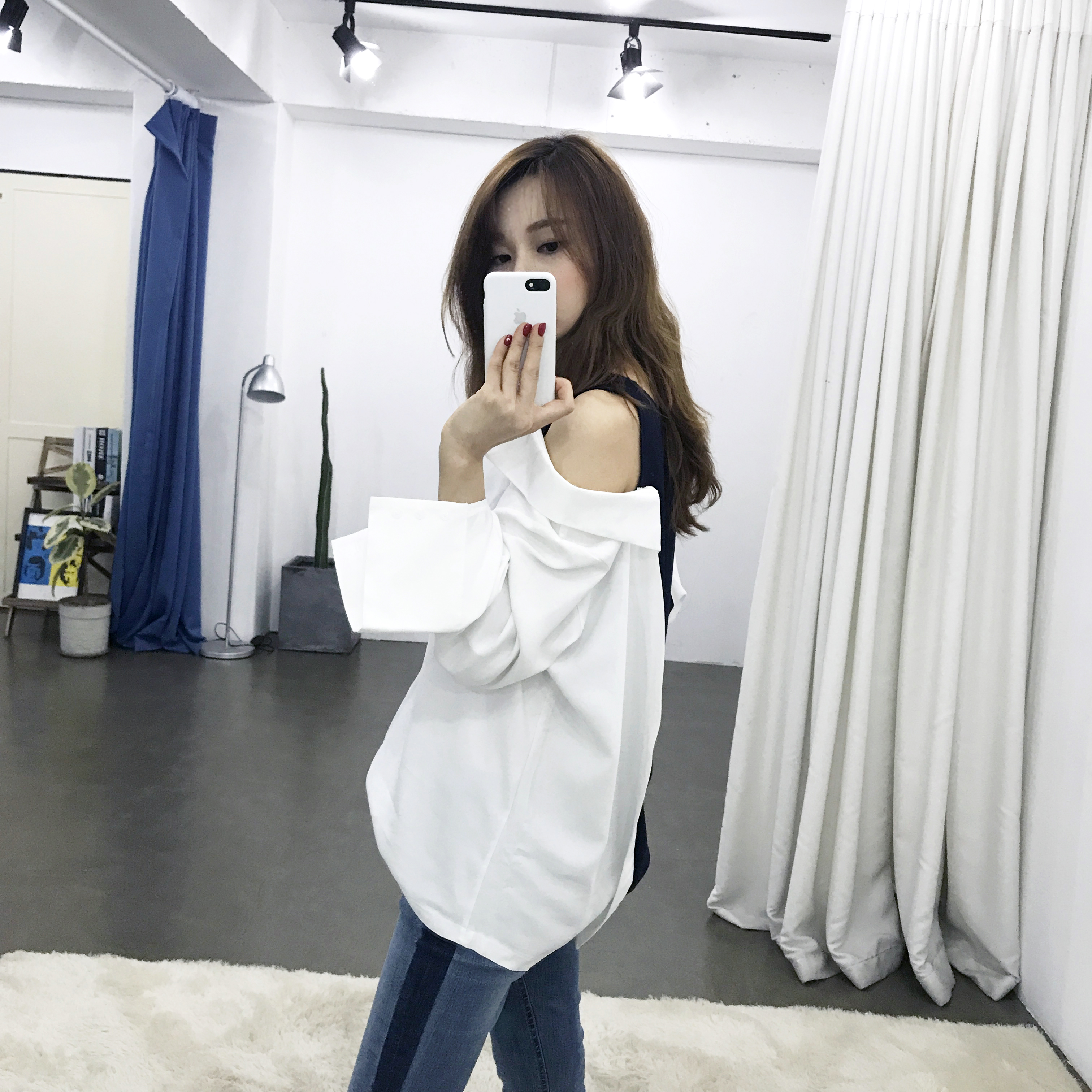 Women Jeans Pants Roll-up color Span Date Denim 20