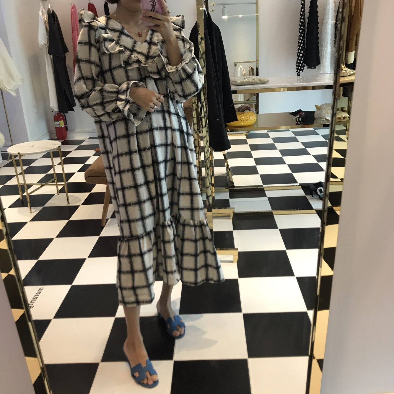 New Women's Dress Heidi Dress Marang Gray Rever