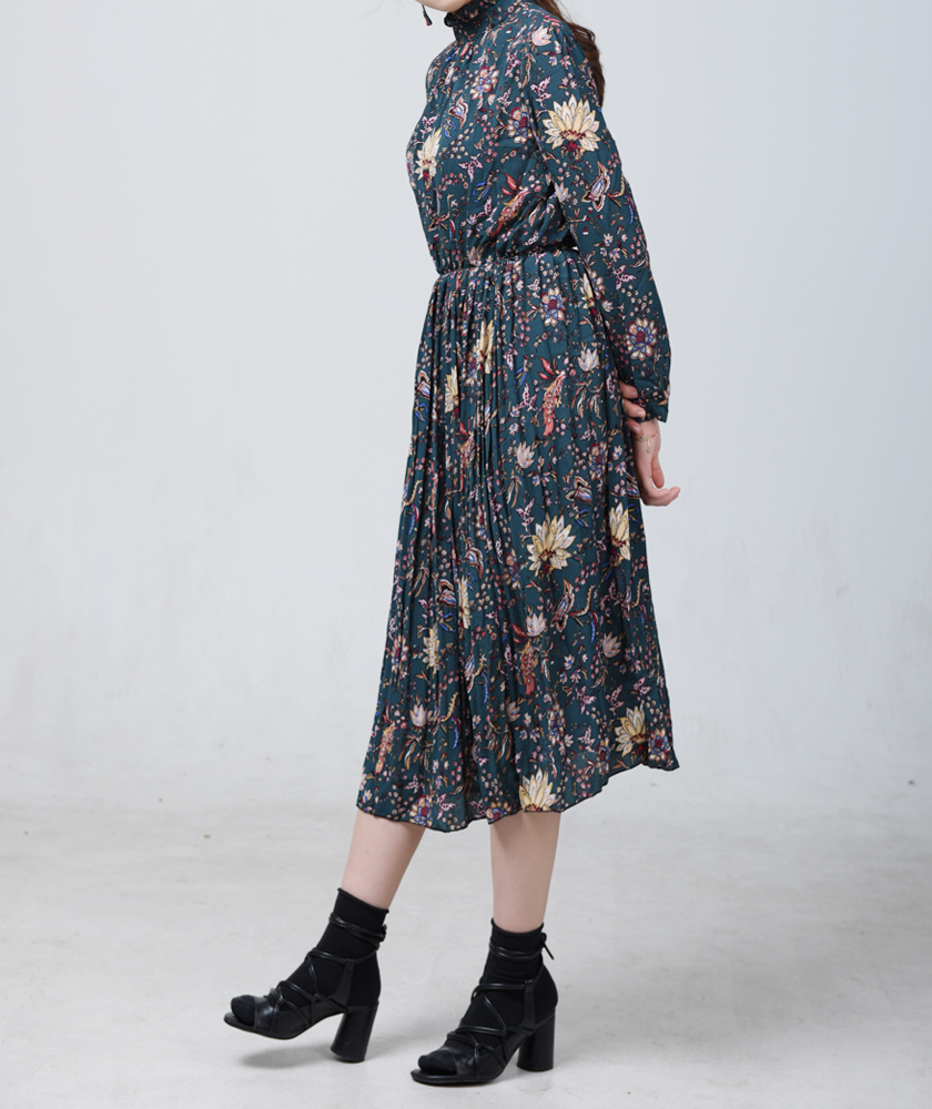 New Women Dress Unique Flower Autumn Long Dress Gr