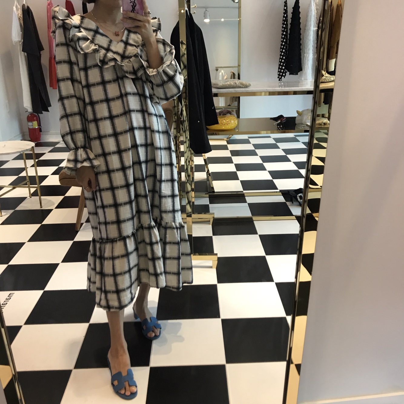 New Women's Dress Heidi Dress Marang Gray Rever