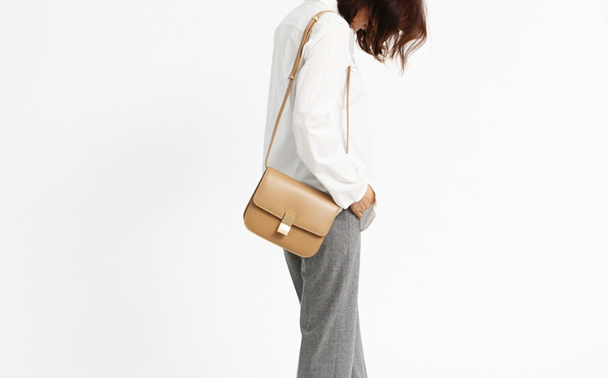 New Classic Mini Cross Back Leather Cowhide Women&