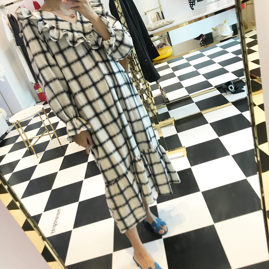 New Women's Dress Heidi Dress Marang Gray Rever