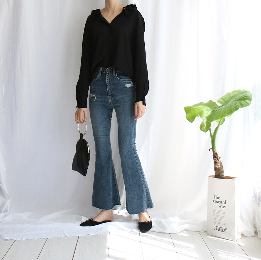 Women Jeans Pants Quad bell Boots Cut bell Bottom 