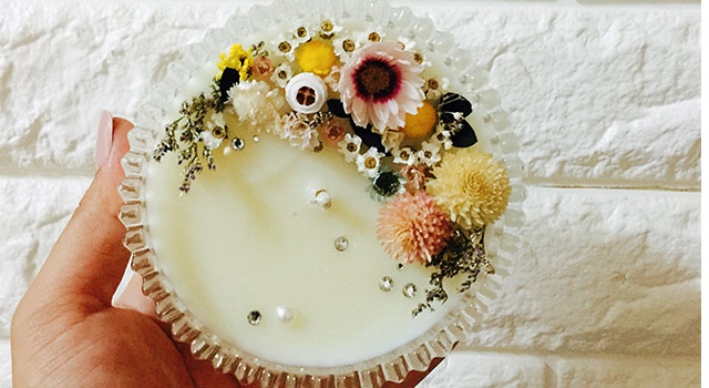 NEW CANDLE Flower Soya Candle 250ml Urban Chic Hig