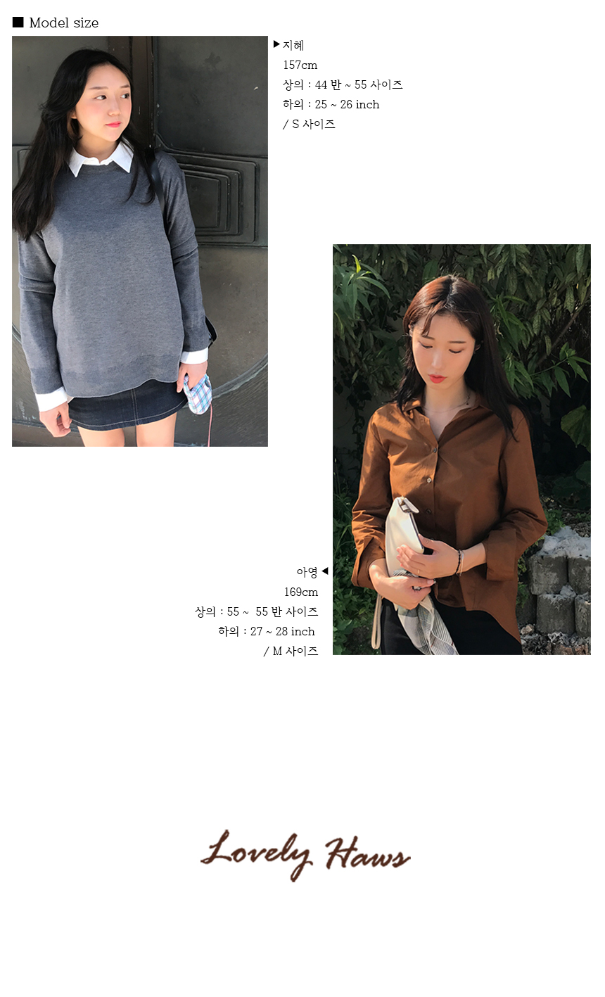 Daily Parki Fit Cotton Shirt 3color Coordination W