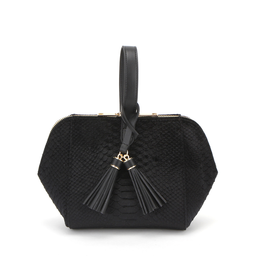 New mini tassel cross crocodile back kerchief leat