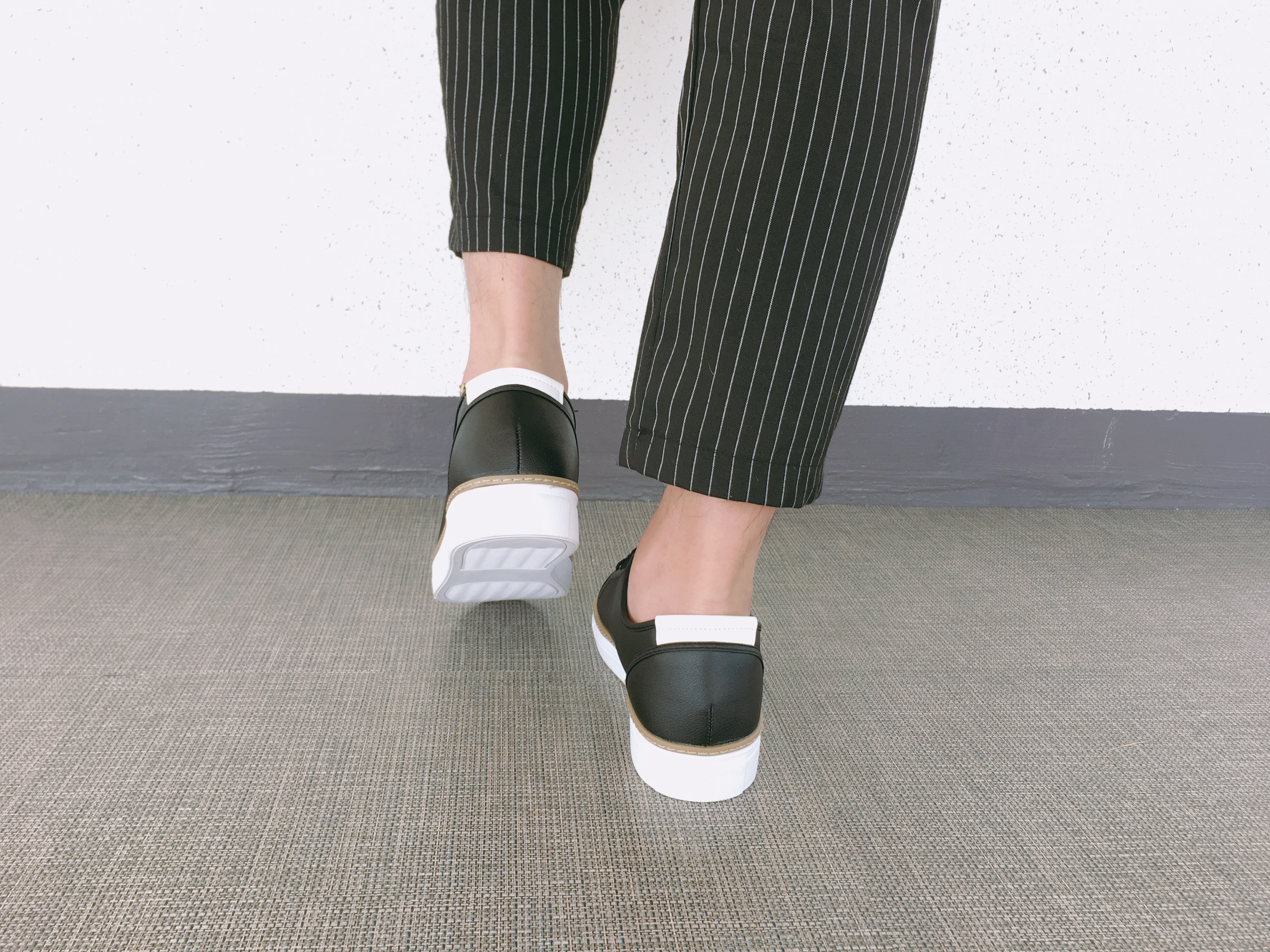 Men Height Shoes Men's tall white black sneaker