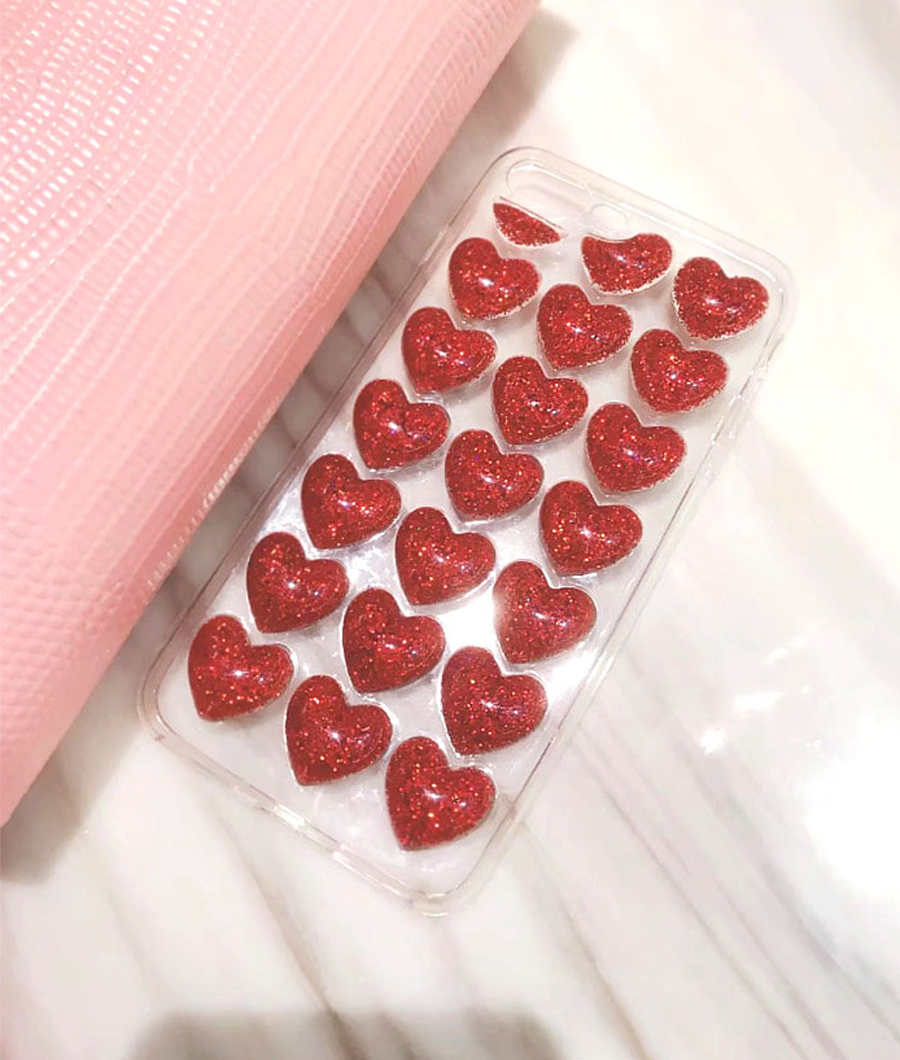 New 3 kinds Heart Embossing Glitter Case Note 8 Ga