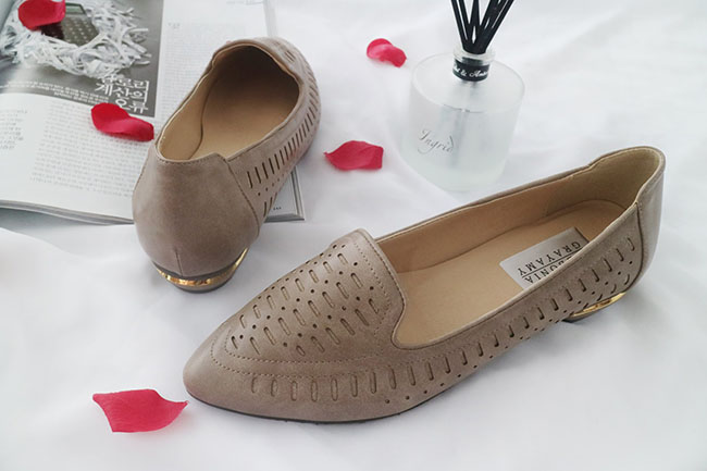New Amy Horny Leather Loafer Roger Female Shoes Sh
