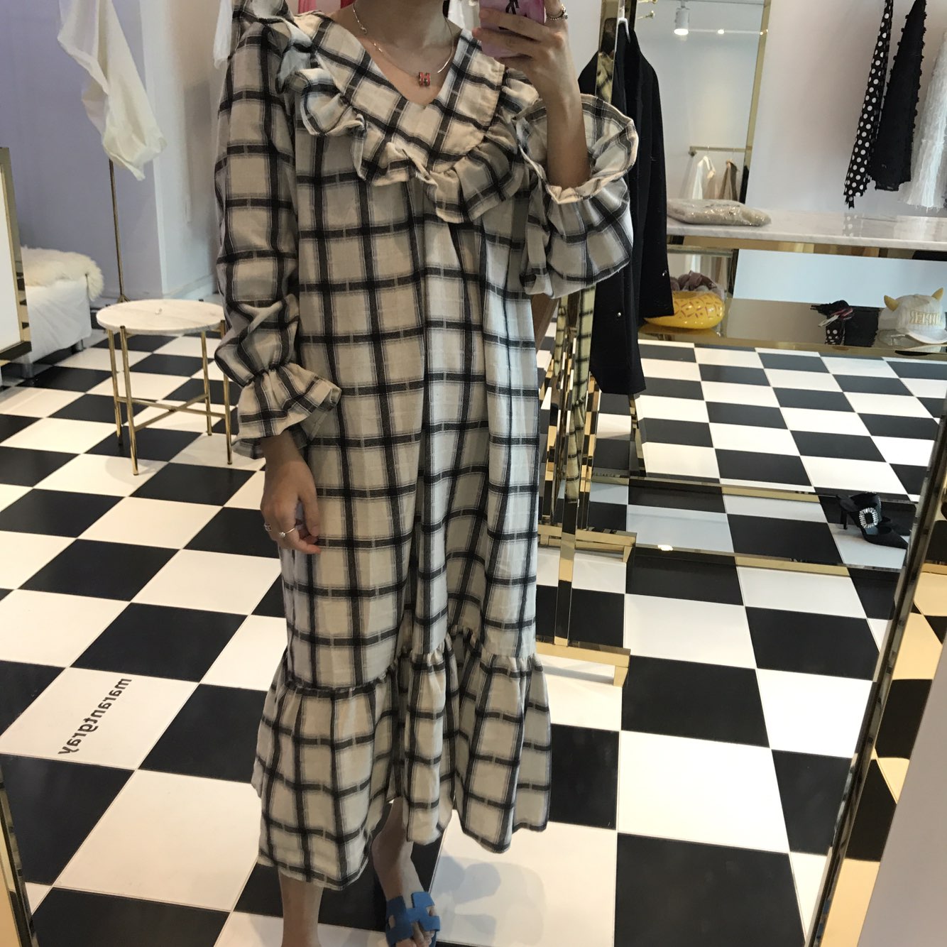 New Women's Dress Heidi Dress Marang Gray Rever