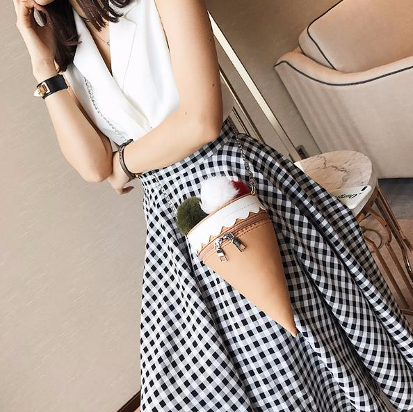 New Narin Mini Cross Back Chain 4color Women 20 Po