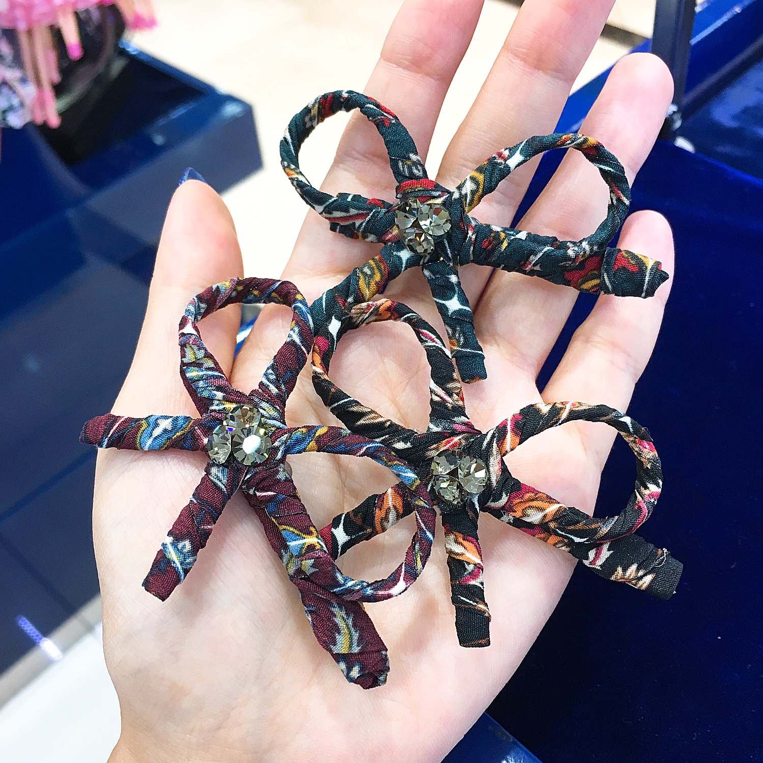 Hair Accessories Color ribbon tongs pin FW 3color 