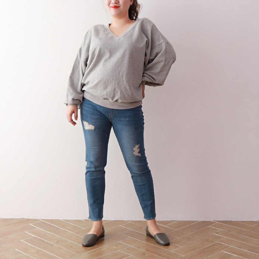 Women Jeans Pants 7CM BABY BANDING Fall Relief Sem