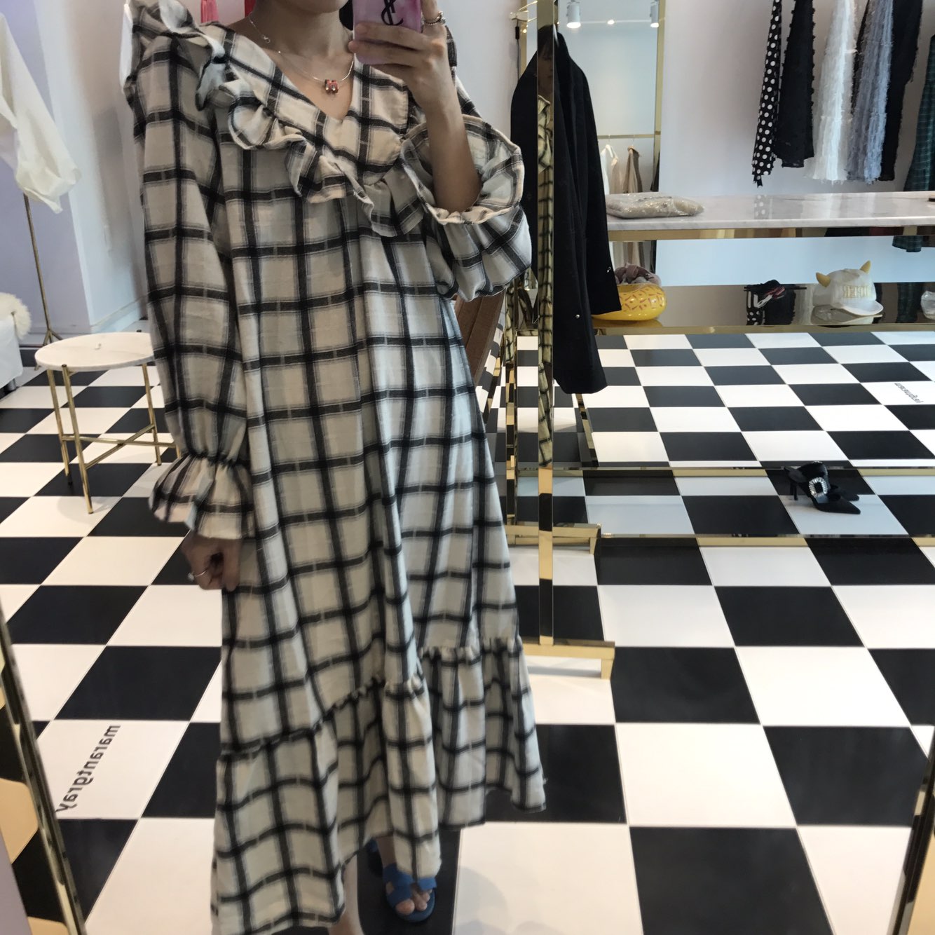 New Women's Dress Heidi Dress Marang Gray Rever