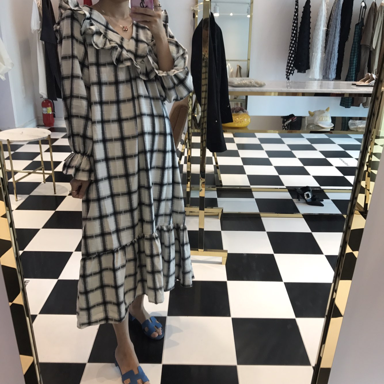 New Women's Dress Heidi Dress Marang Gray Rever