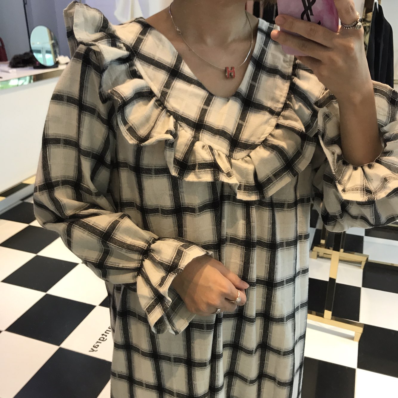 New Women's Dress Heidi Dress Marang Gray Rever