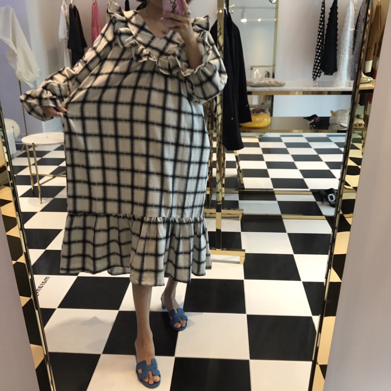 New Women's Dress Heidi Dress Marang Gray Rever