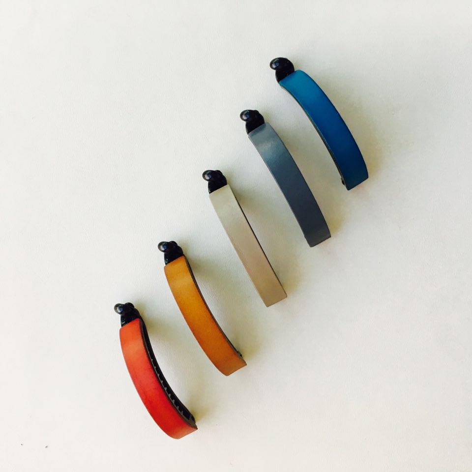 New leather banana pin simple accessory Bling blin