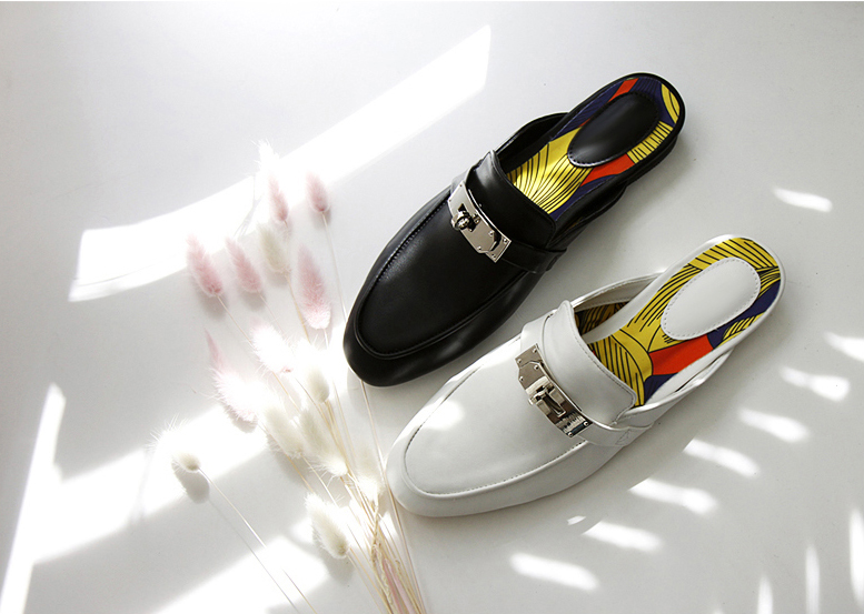New erb buckle blouse luxury style slippers H mule