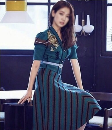 Park Shin Hye Biznite Two Piece MIUMIU Sully Embro