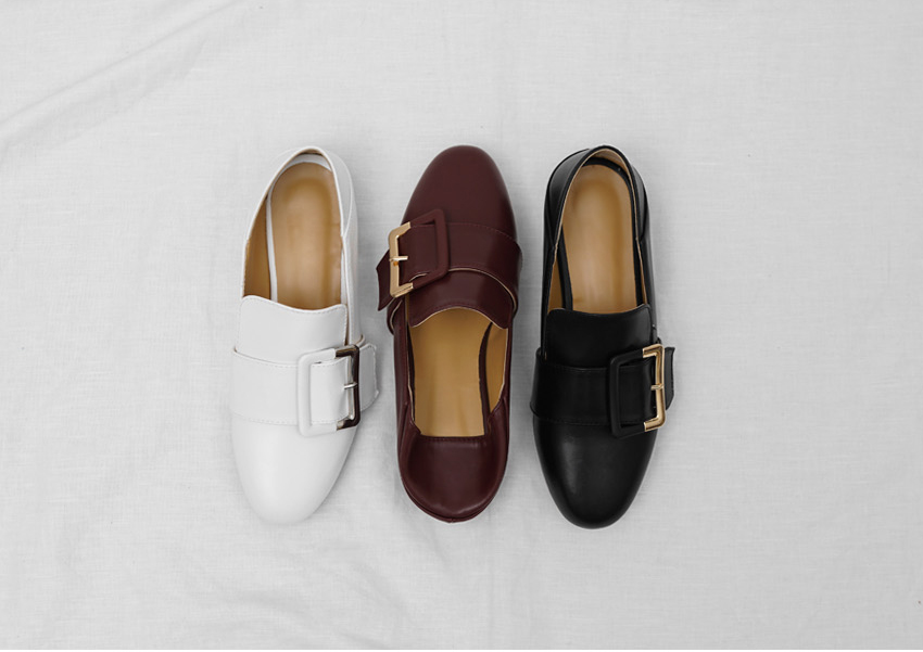 New Square buckle loafers decorated classic daily 