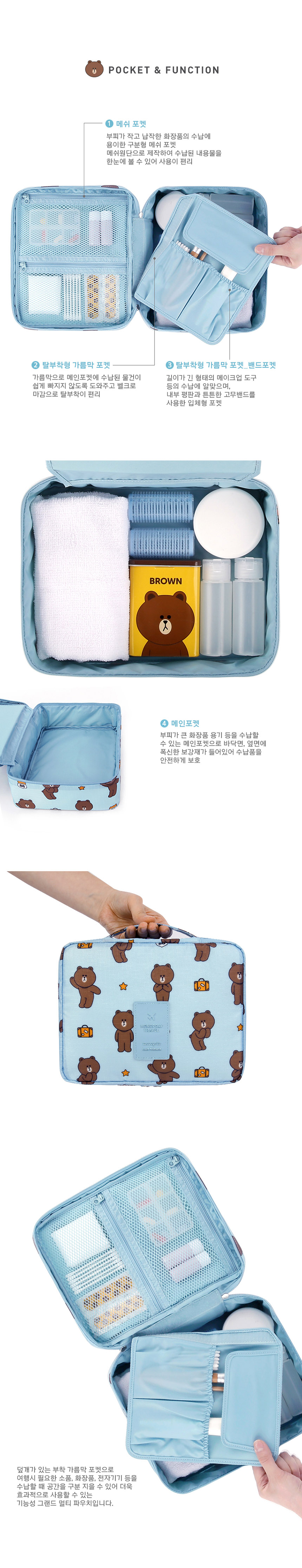 NEW TRAVEL STORAGE ORGANISER LINE FRIENDS