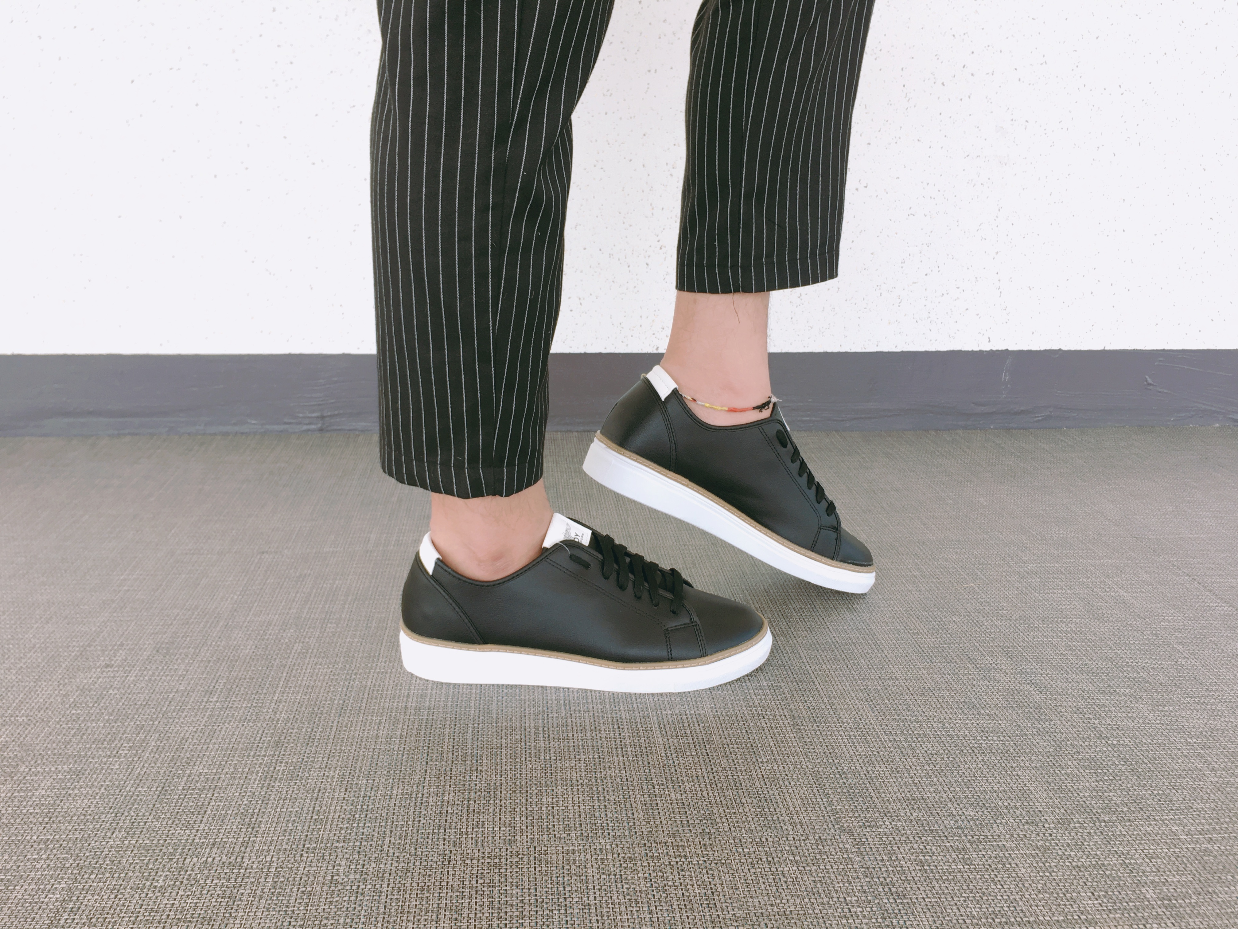 Men Height Shoes Men's tall white black sneaker