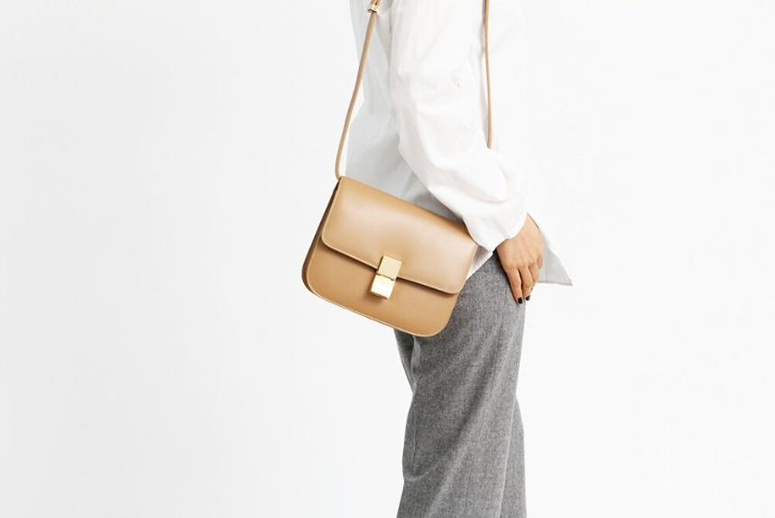 New Classic Mini Cross Back Leather Cowhide Women&