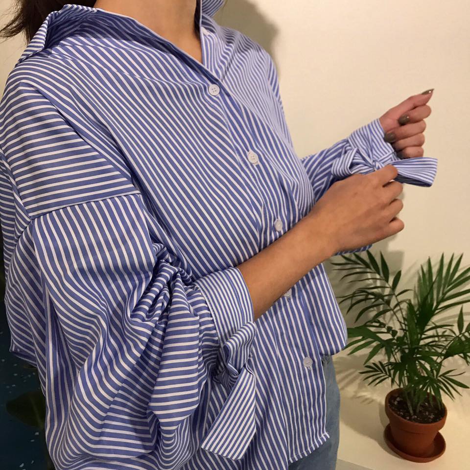 NEW FASHION LADY GIRL Blouse Girl Fall Sleeve Ribb