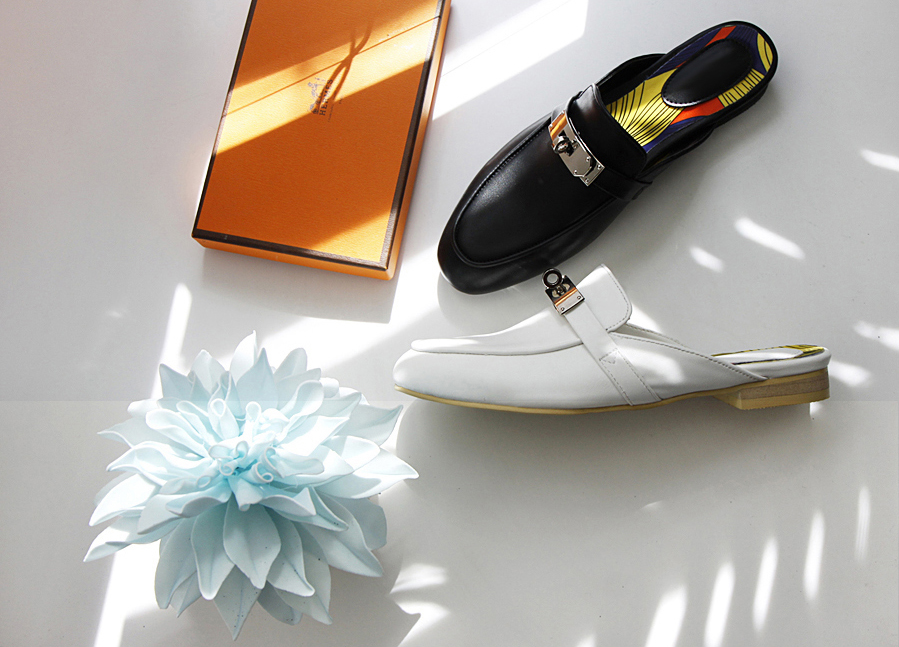 New erb buckle blouse luxury style slippers H mule