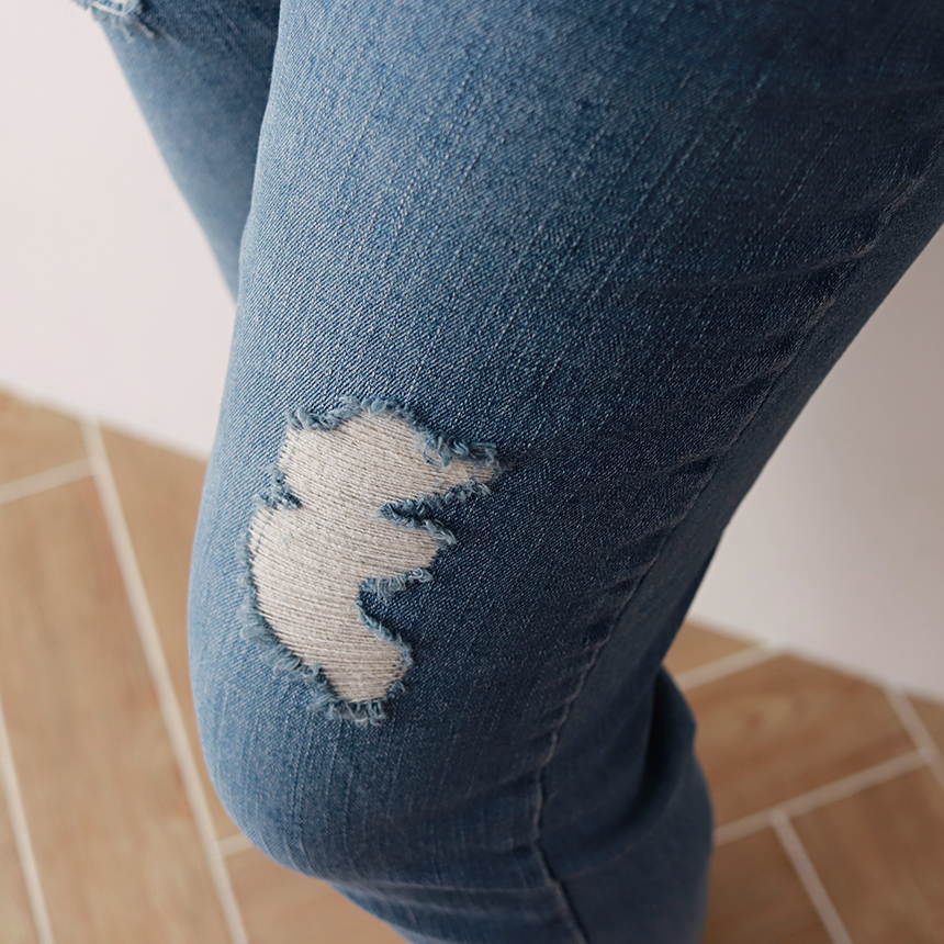 Women Jeans Pants 7CM BABY BANDING Fall Relief Sem