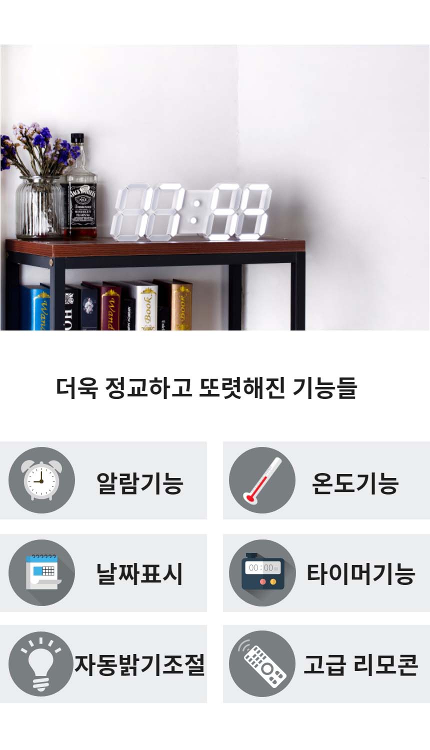 LED Clock 3D Digital Wall Clock