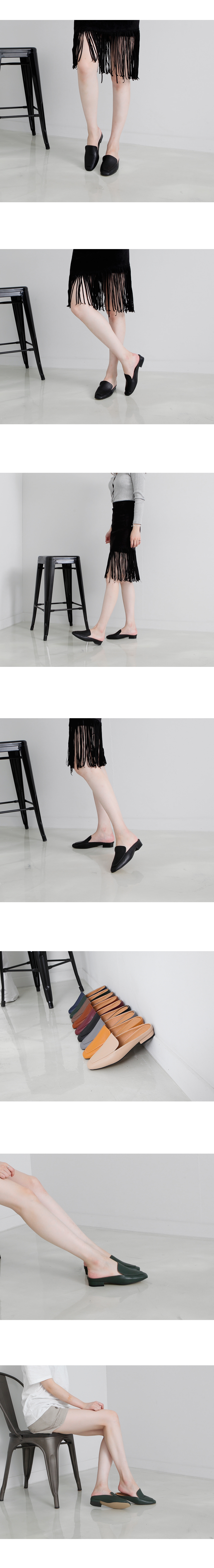 New Basic Backless Bluser 3.5cm flat slipper