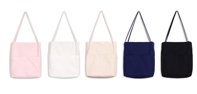 Plain Eco Bag Cloth Bag Men Women Daily Canvas Bag