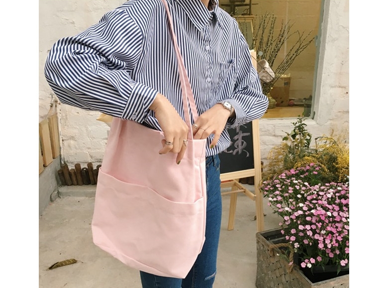 Plain Eco Bag Cloth Bag Men Women Daily Canvas Bag