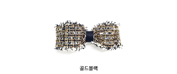 Feminine Hairpin Tweed Hairpin Double Volume Ribbo