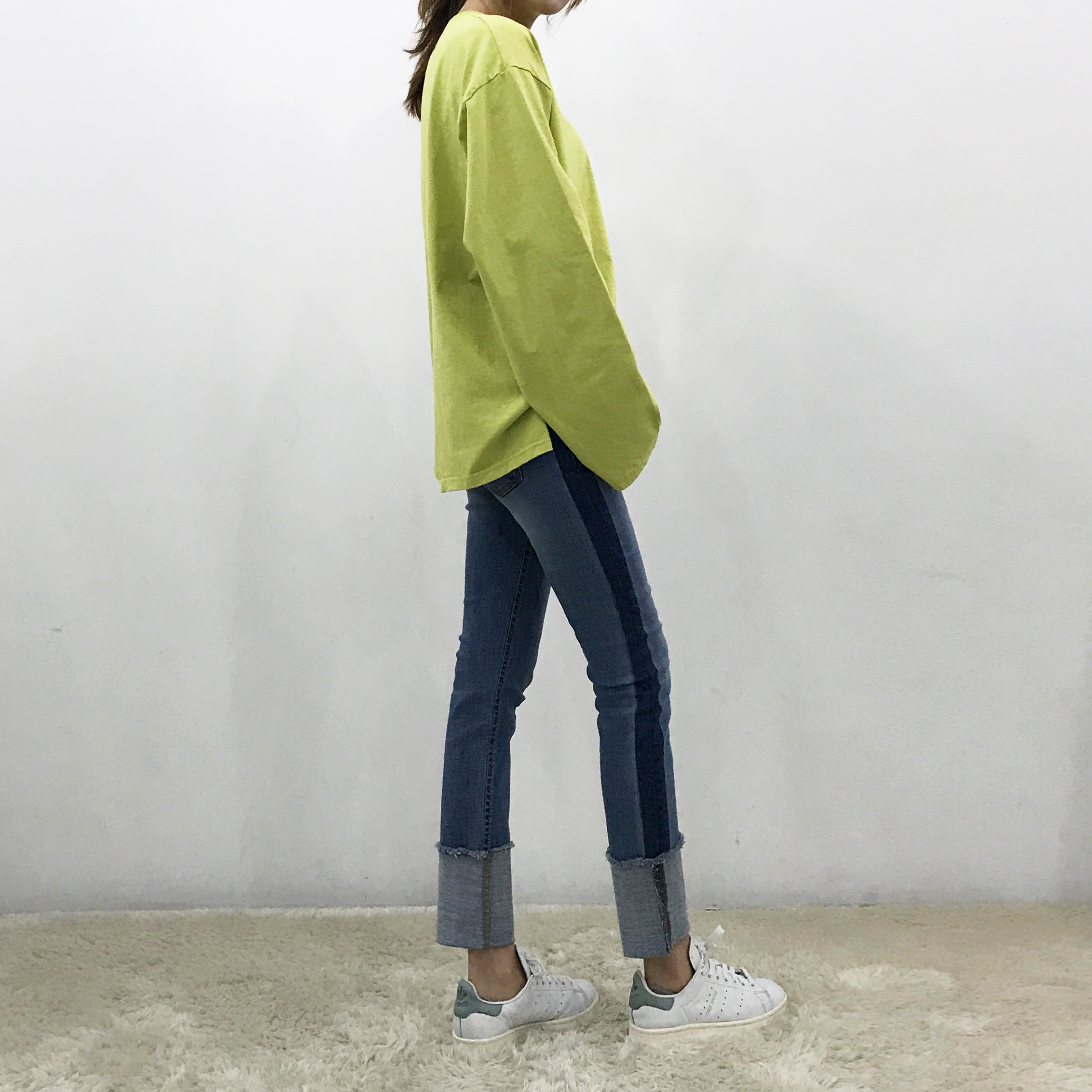 Women Jeans Pants Roll-up color Span Date Denim 20