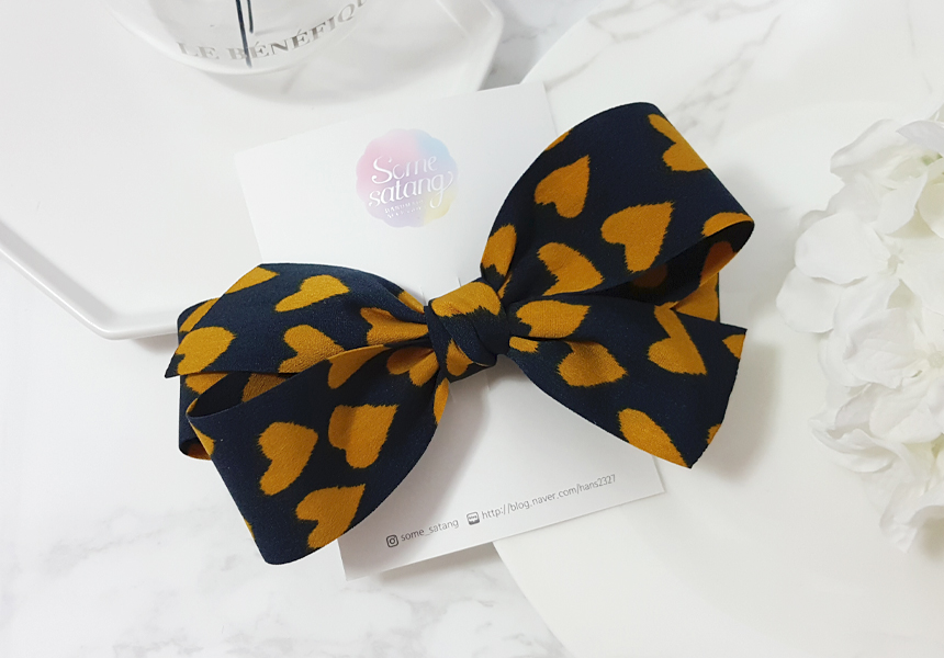 New Handmade Heart Bonbon Ribbon Hairpin 3color Lo