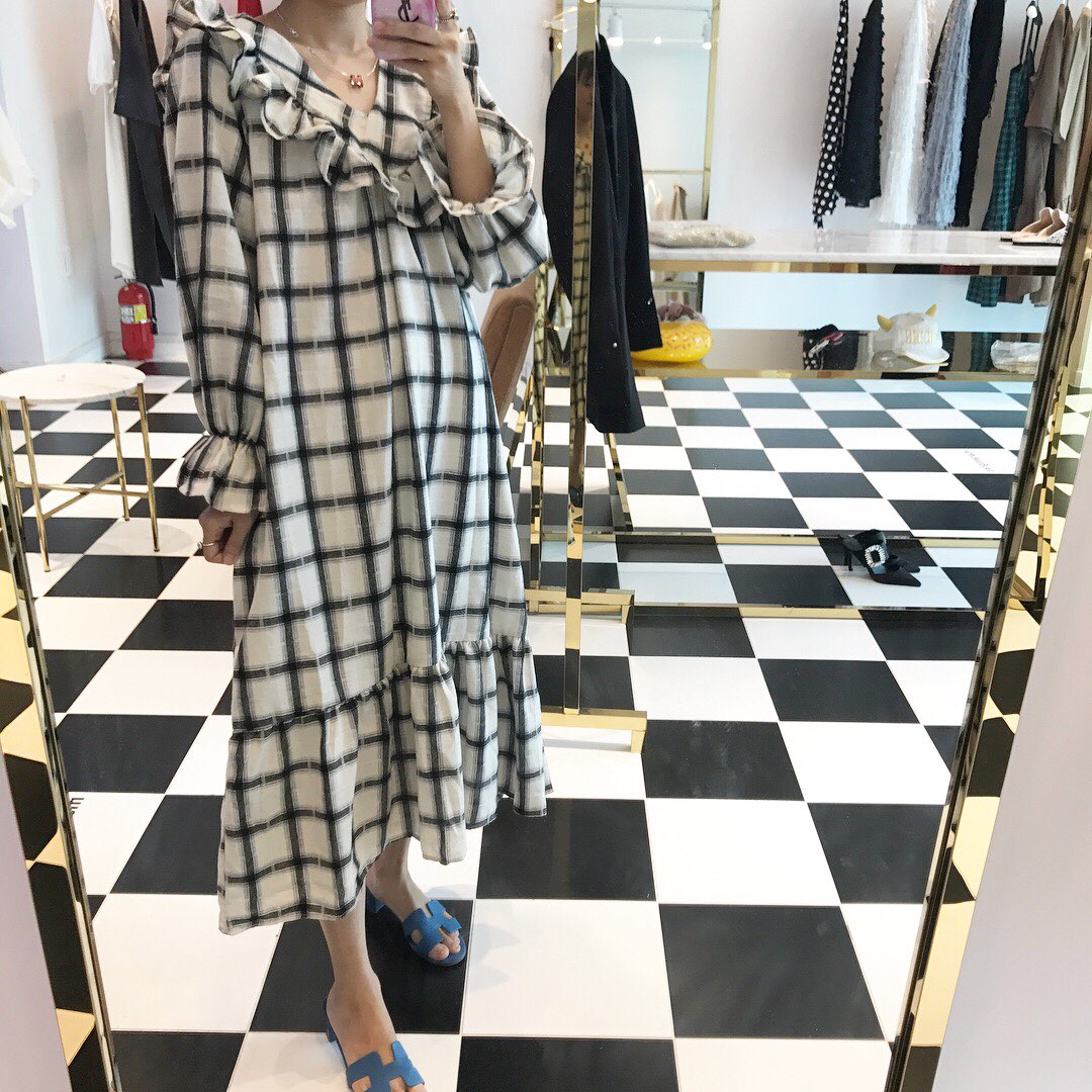 New Women's Dress Heidi Dress Marang Gray Rever