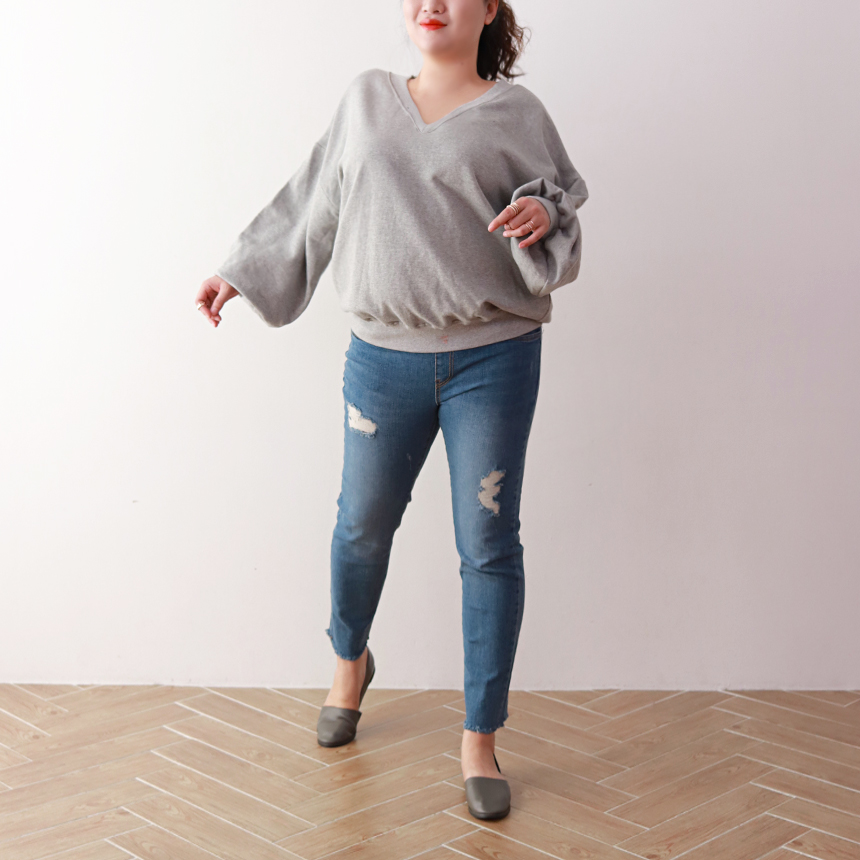 Women Jeans Pants 7CM BABY BANDING Fall Relief Sem