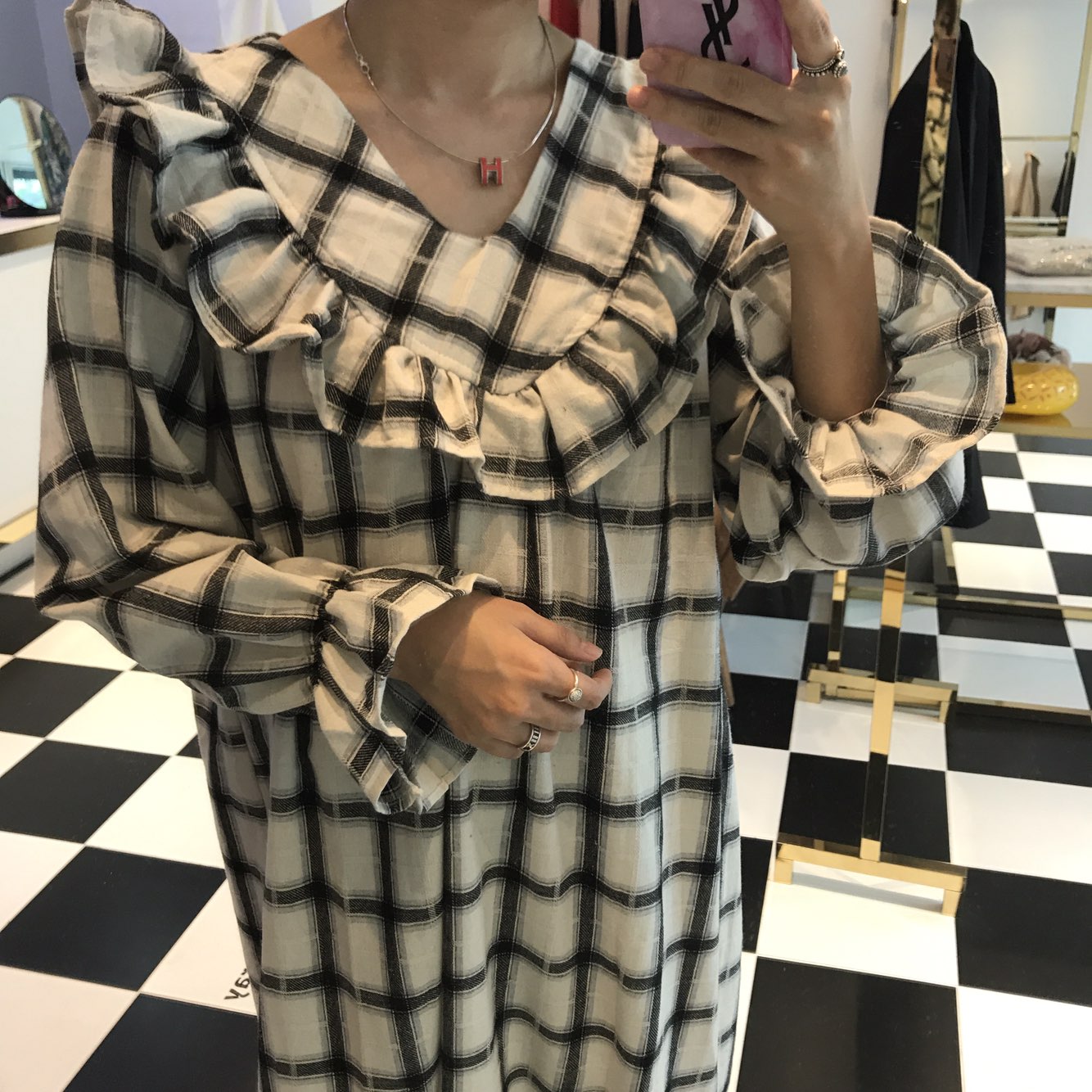 New Women's Dress Heidi Dress Marang Gray Rever