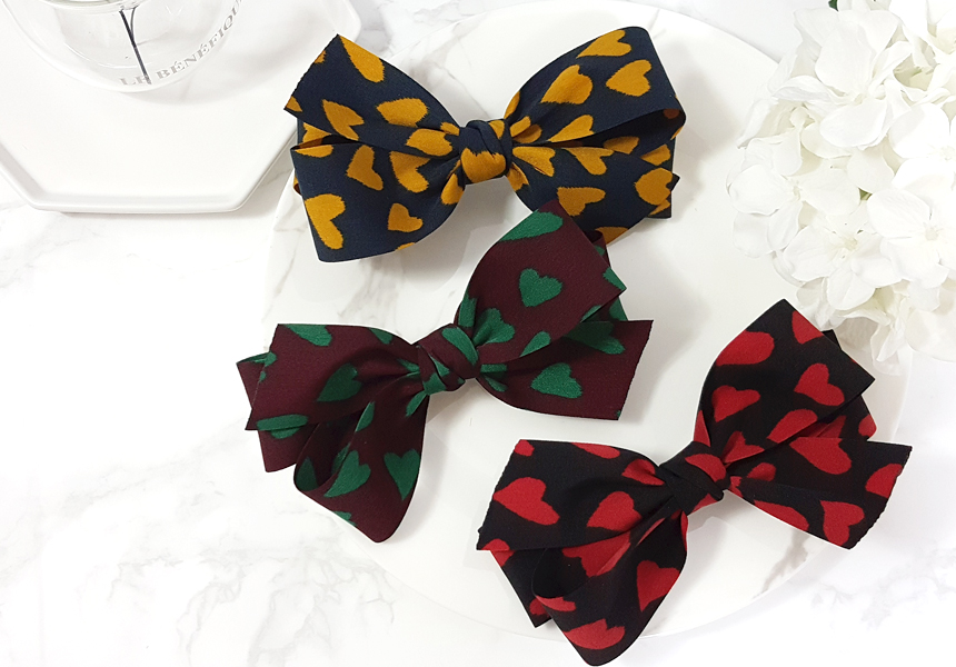 New Handmade Heart Bonbon Ribbon Hairpin 3color Lo