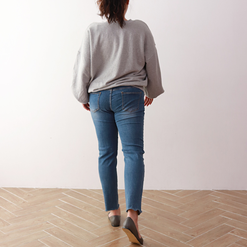 Women Jeans Pants 7CM BABY BANDING Fall Relief Sem