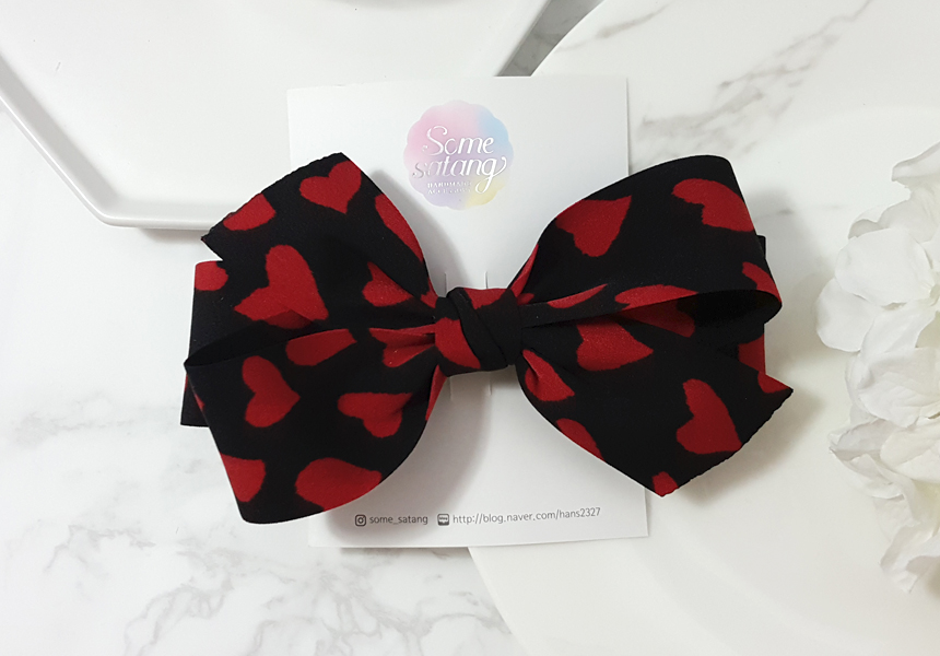 New Handmade Heart Bonbon Ribbon Hairpin 3color Lo