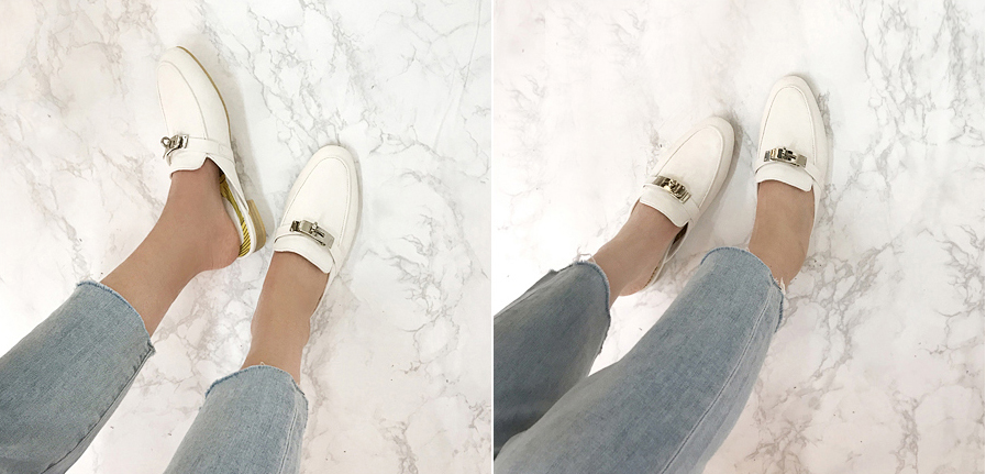 New erb buckle blouse luxury style slippers H mule